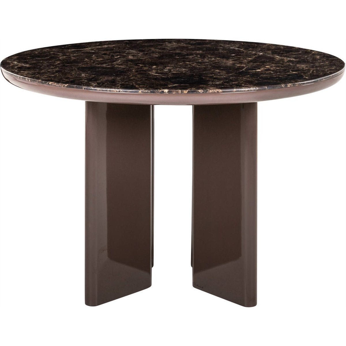 Table à manger ronde céramique ALMUNDI brun chocolat, RECOLLECTION