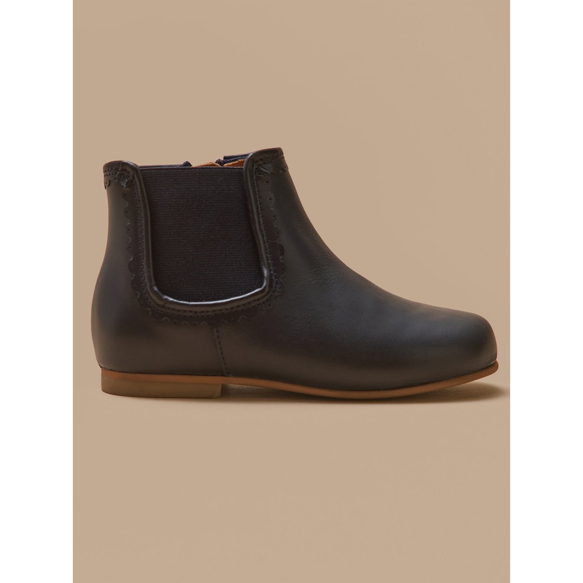 Boots cuir encre, CYRILLUS
