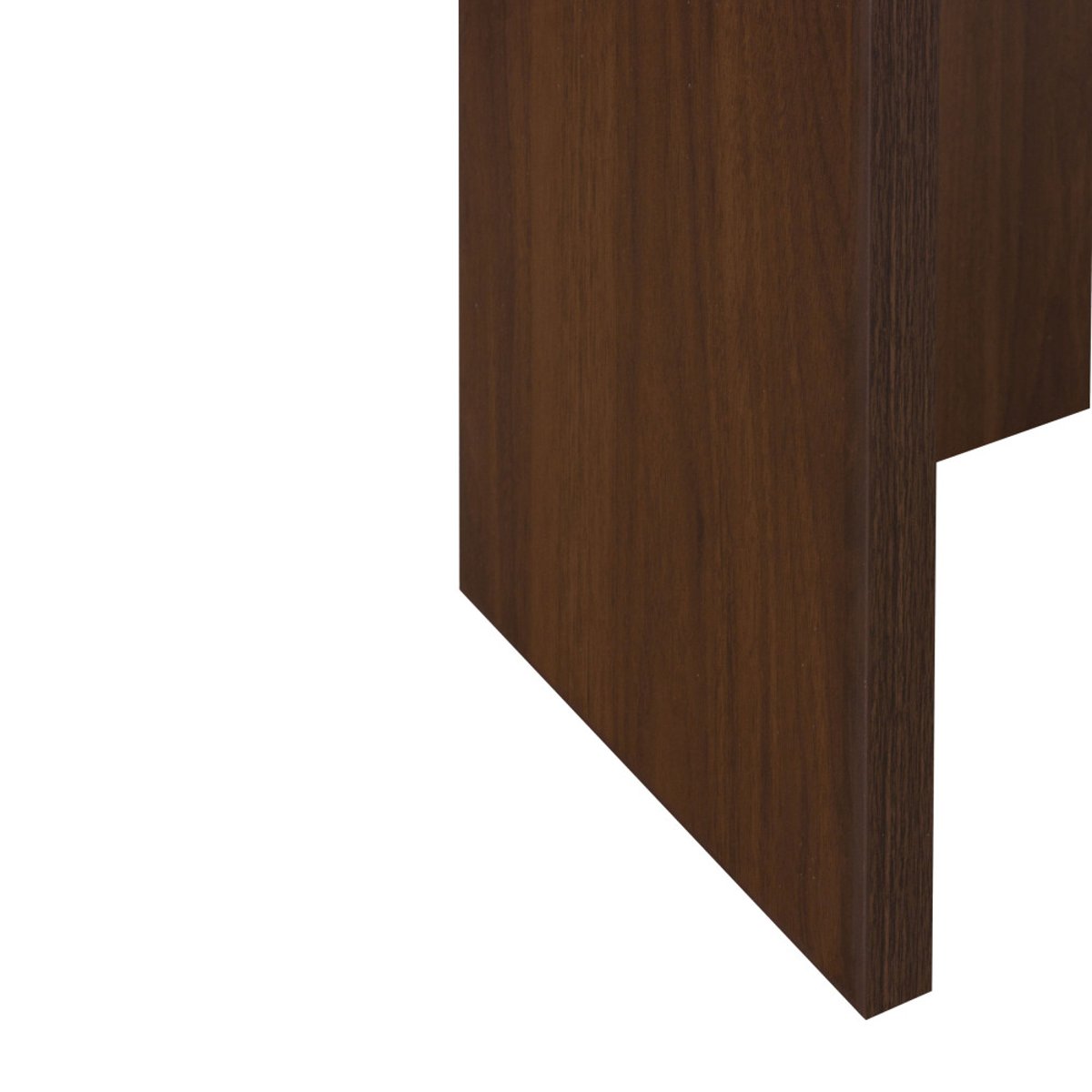 Table basse ovale en bois et effet travertin- CALIAN beige, DRAWER