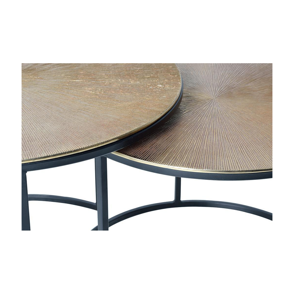 Lot de 2 tables basses bronze bronze, DECORATION D’AUTREFOIS