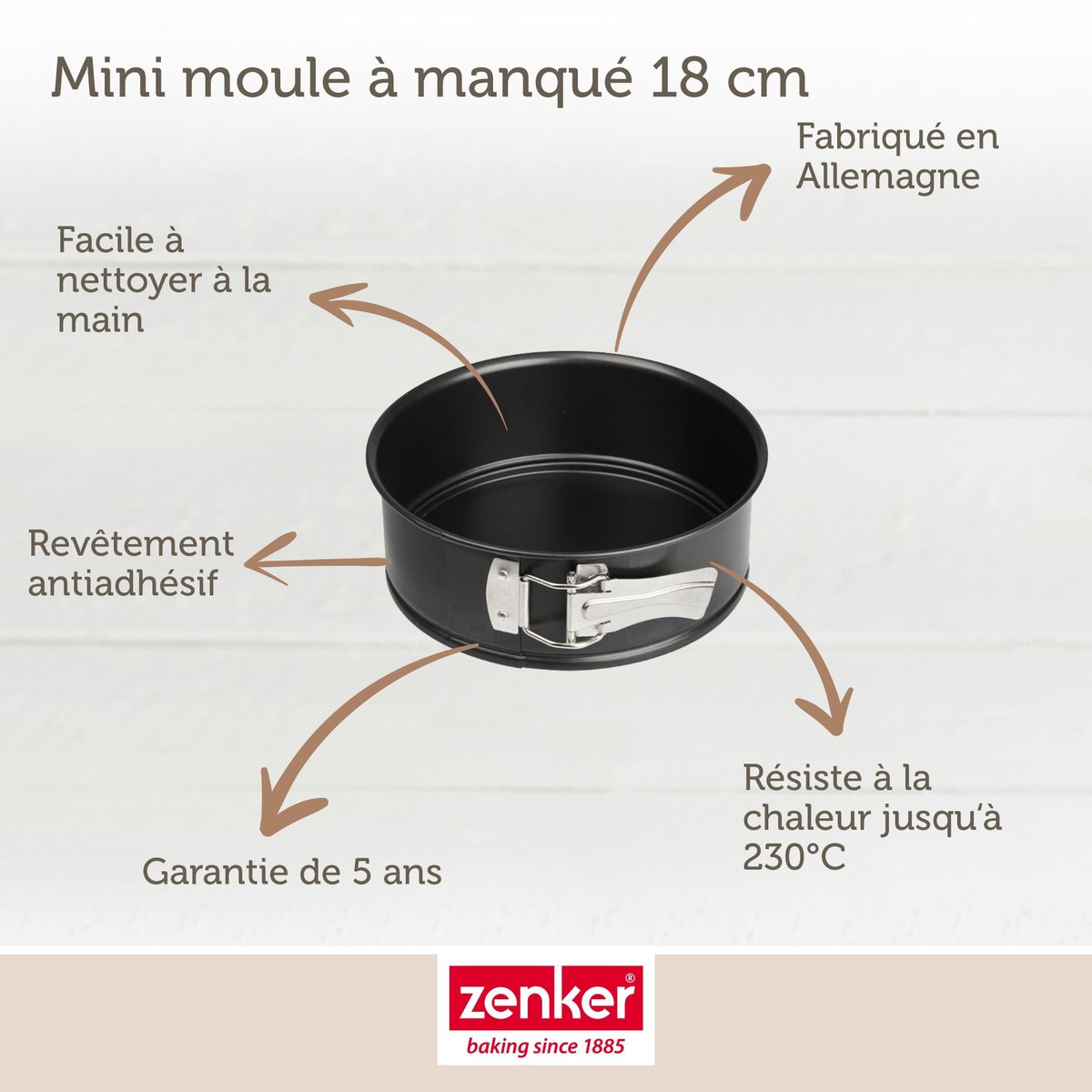 Set de 5 ustensiles de pâtisserie moule à manqué SPÉCIAL MINI noir, ZENKER