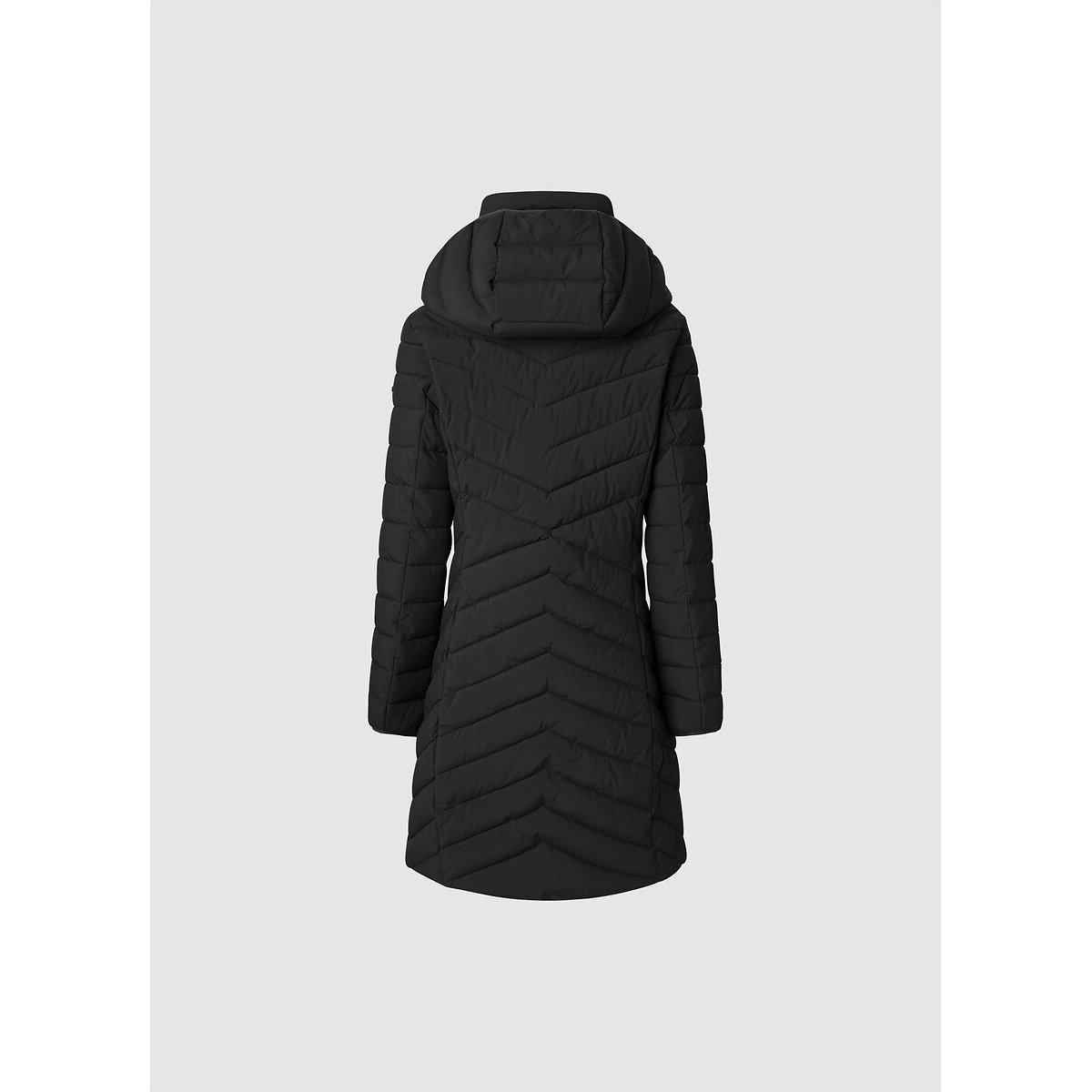 Sann Mid-Length Padded Jacket with Hood black, PEPE JEANS