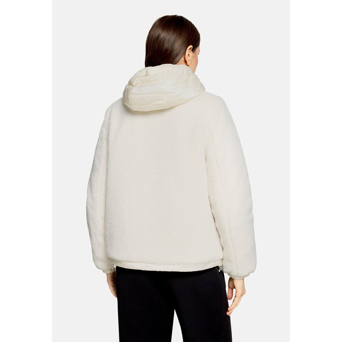 Veste en peluche à capuche blanc, BETTY BARCLAY