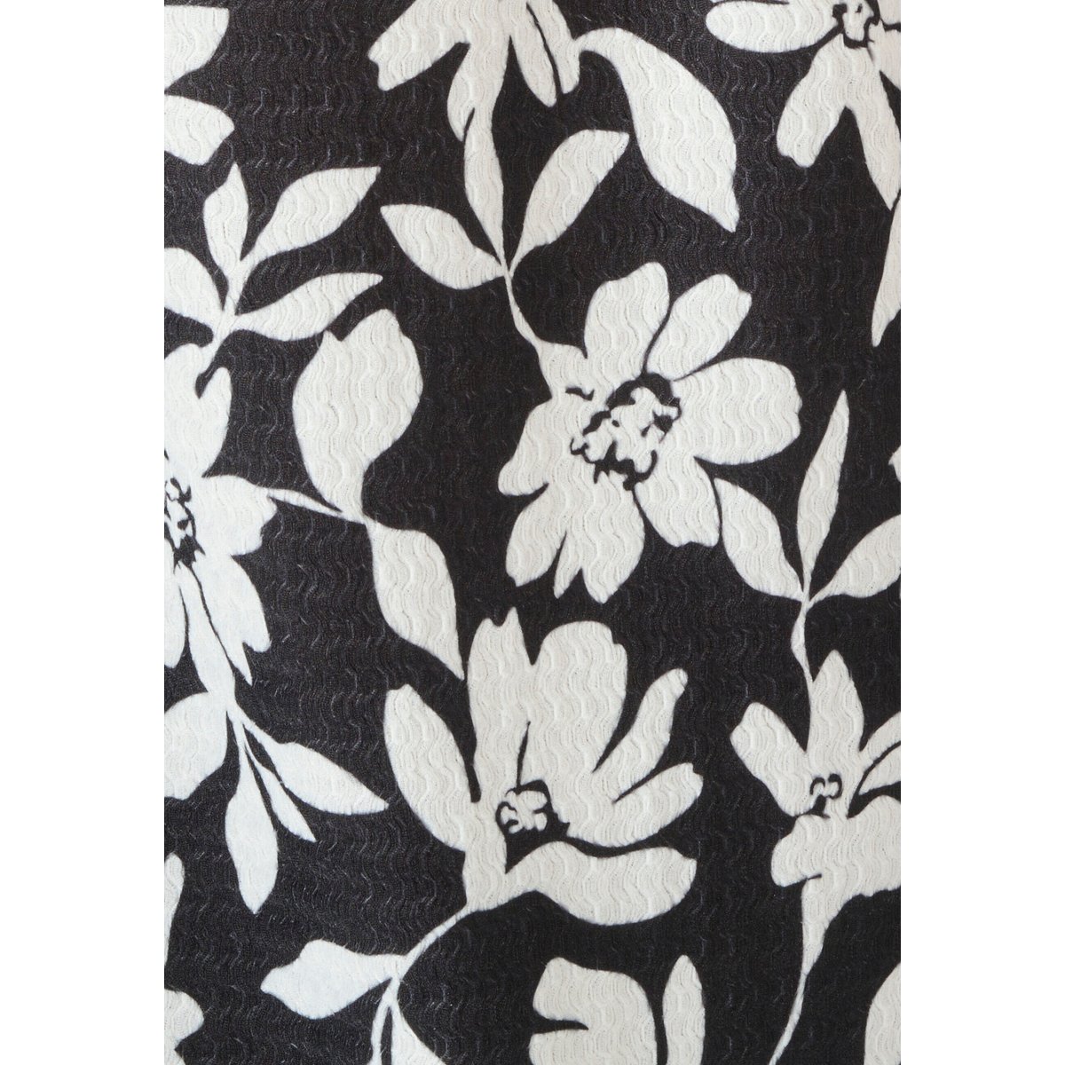 Robe-housse crépon noir fleuri, DAMART