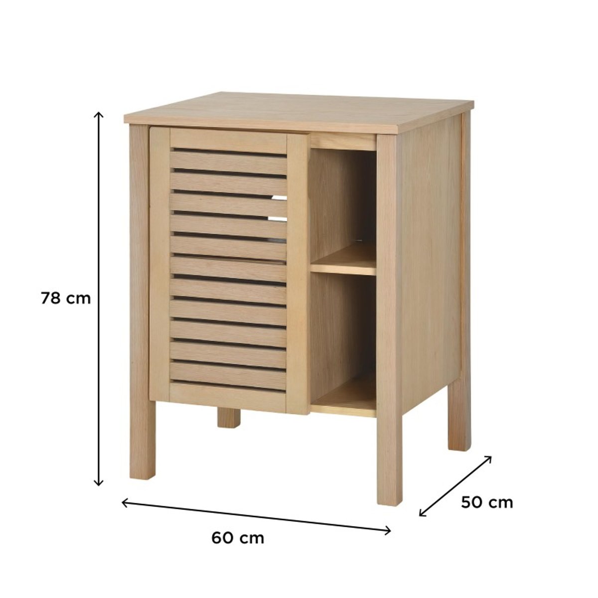 Ensemble vasque 60cm chêne, robinet et miroir TALIX chêne, MOB IN
