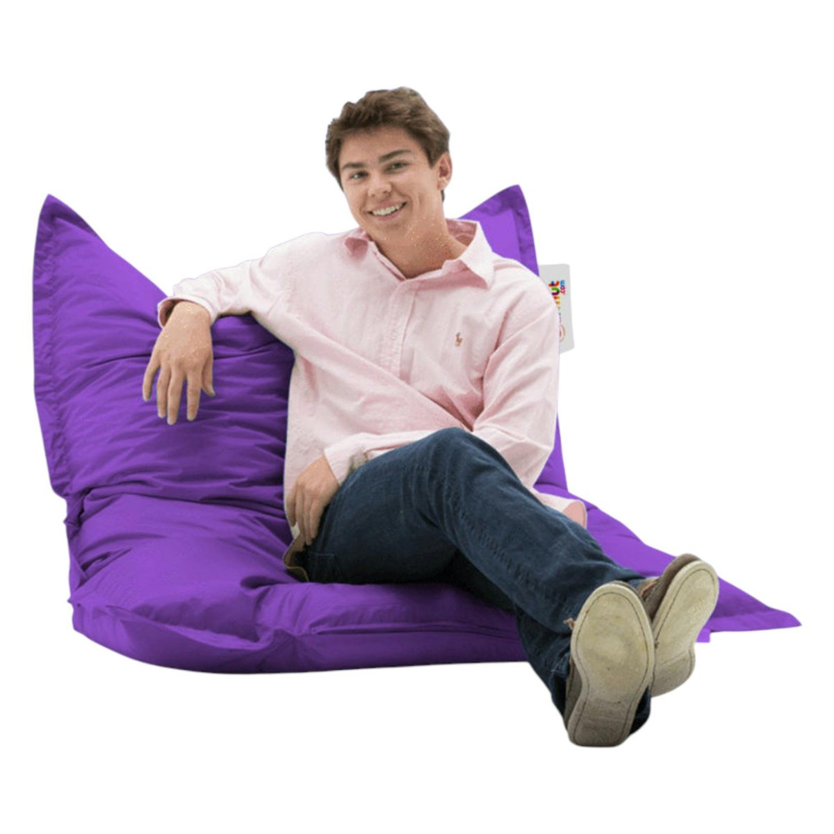 Coussin pouf de jardin 100x100 imperméable ARTA violet, PIER IMPORT