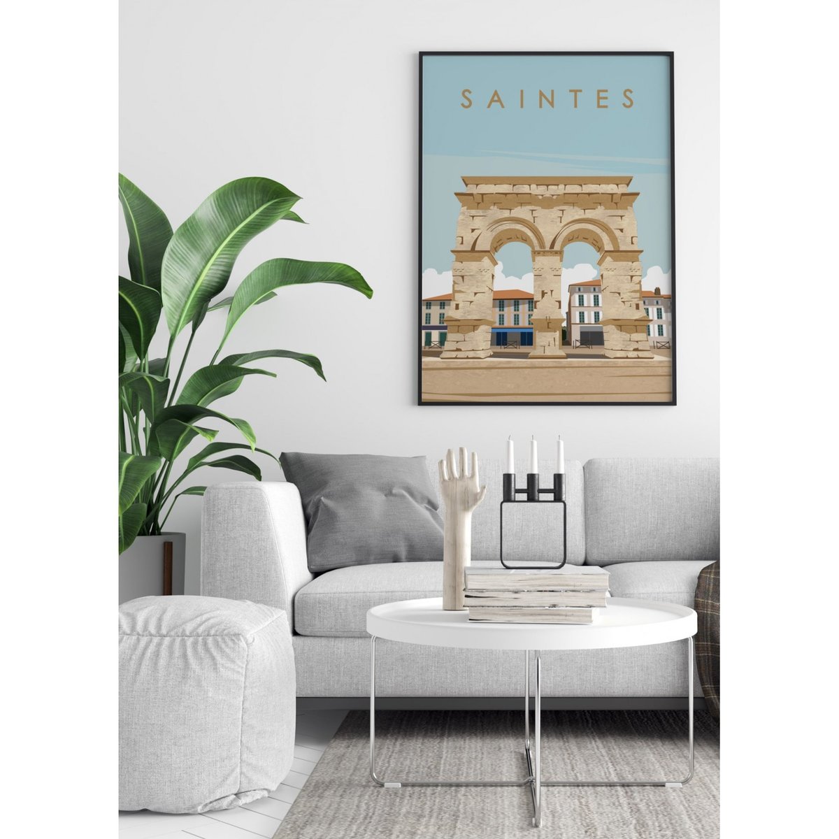 Affiche ville Saintes blanc, L'AFFICHERIE