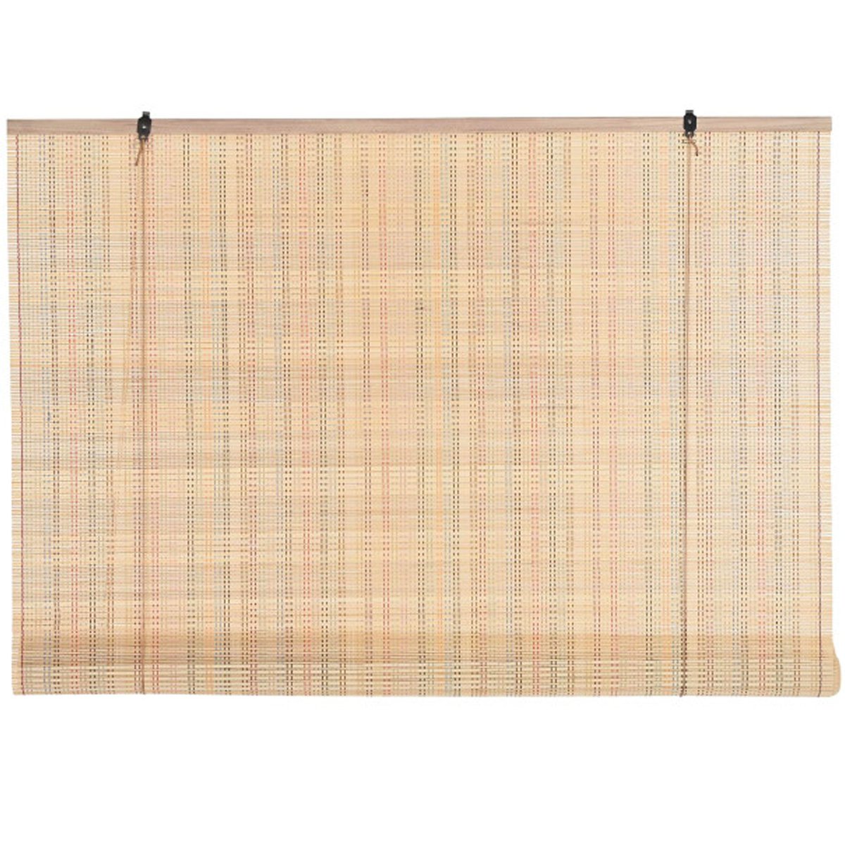 Store enrouleur intérieur en bambou et fils multicolores 120x2x230cm bois, WADIGA