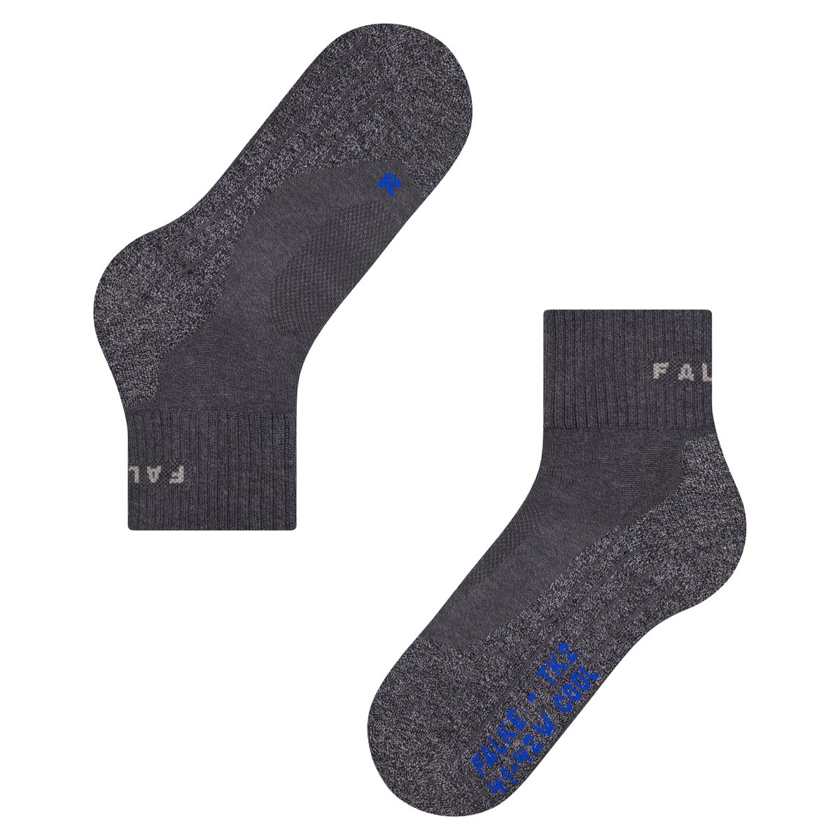 Chaussettes courtes TK2 Explore Cool Short Fibre artificielle gris chiné, FALKE