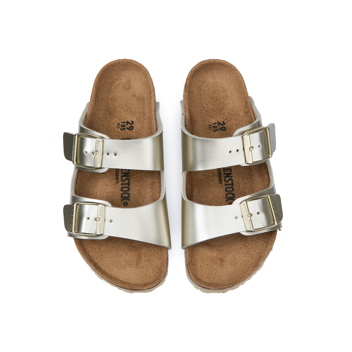 Doppelspangen-Pantoletten Arizona goldfarben, BIRKENSTOCK