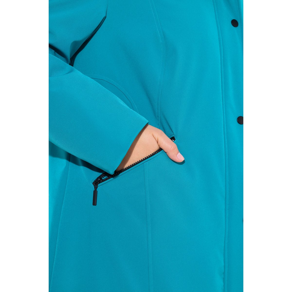 Veste technique HYPRAR à capuche bleu turquoise, ULLA POPKEN
