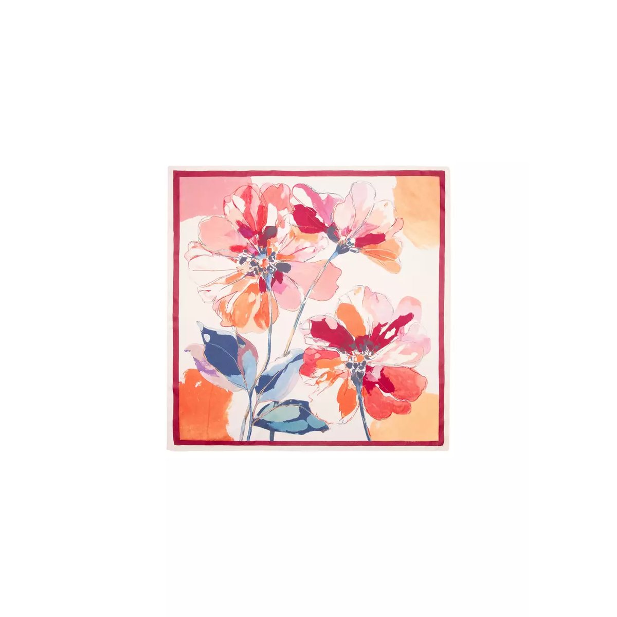 Foulard à fleurs rose, MANGO