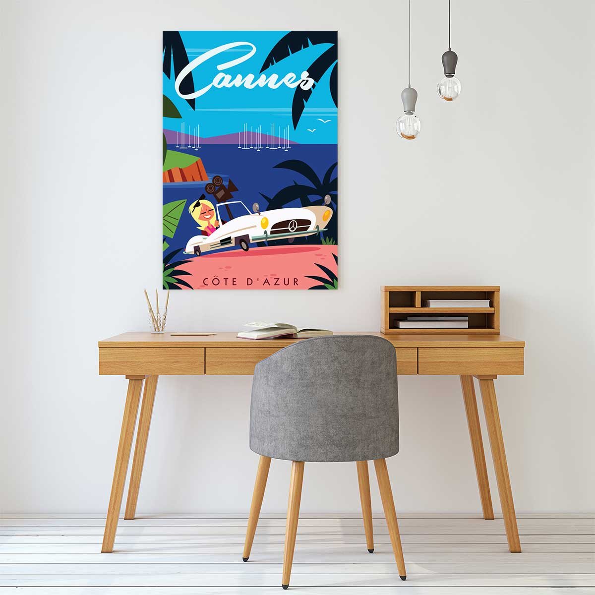 Tableau cote d azur cannes et les iles de lerins tableau alu dibond, HEXOA