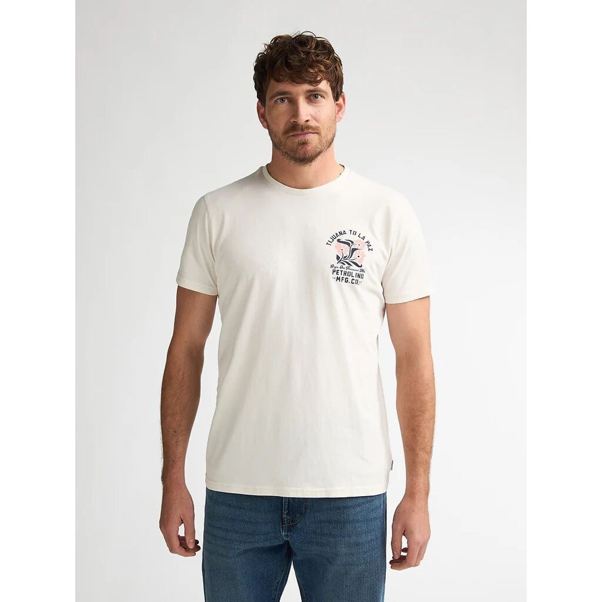 Short Sleeve T-Shirt cream, PETROL INDUSTRIES
