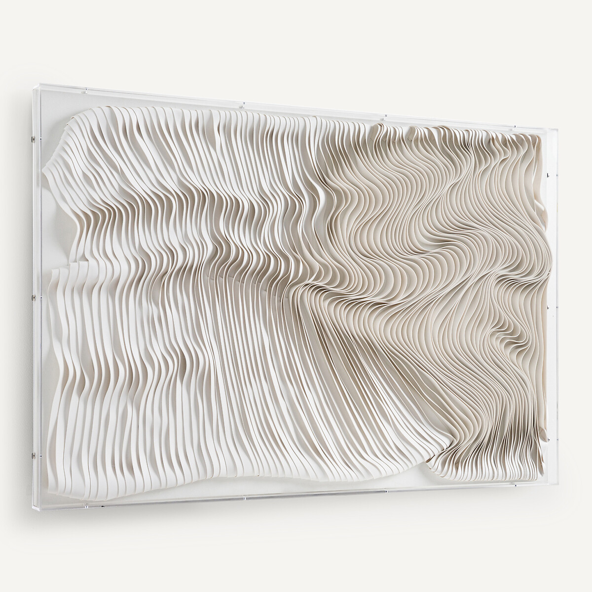 Wandschmuck Ondor, Streifen aus weissem Leder weiss, AM.PM