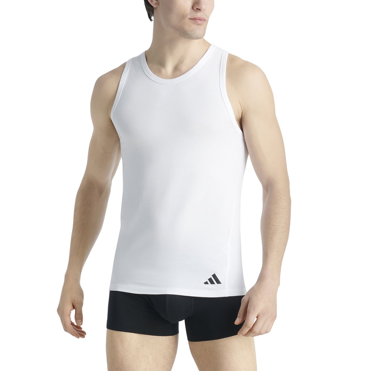 Débardeurs, lot de 2, ergonomiques ACTIVE FLEX COTTON blanc, ADIDAS SPORTSWEAR