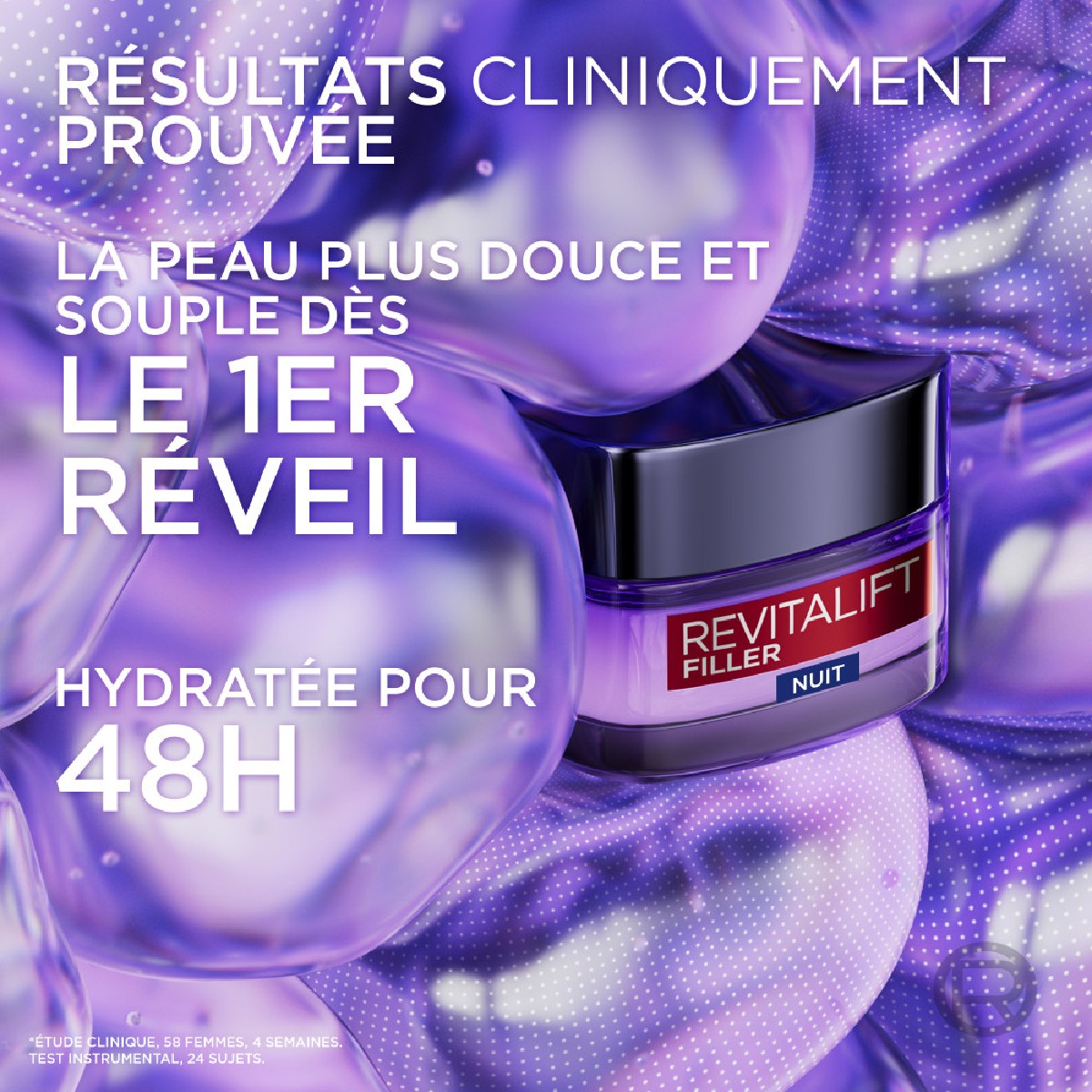 Soin Nuit Revolumisant Anti-rides 50ml couleur unique, L'OREAL PARIS
