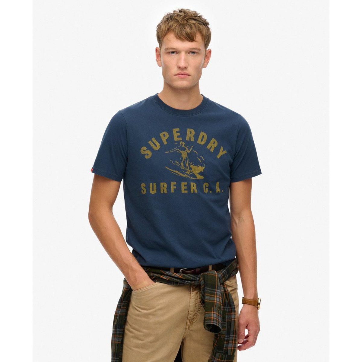 T-shirt décontracté Lo-Fi Outdoor bleu marine nautique, SUPERDRY