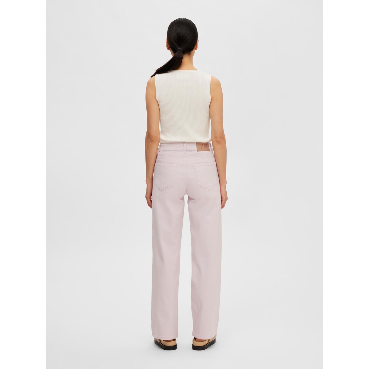 Top En Maille birch, SELECTED