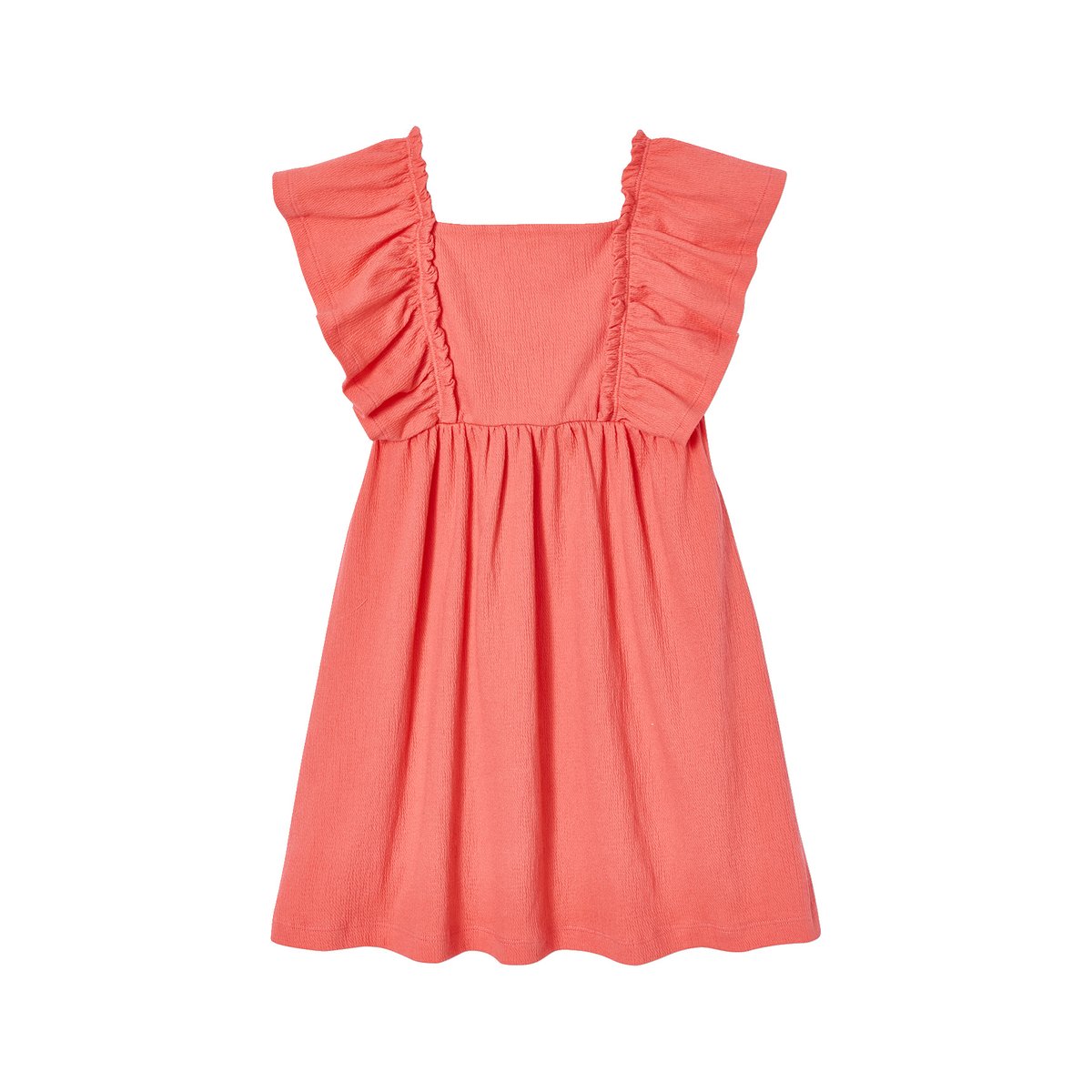 Robe manches papillon corail, VERTBAUDET