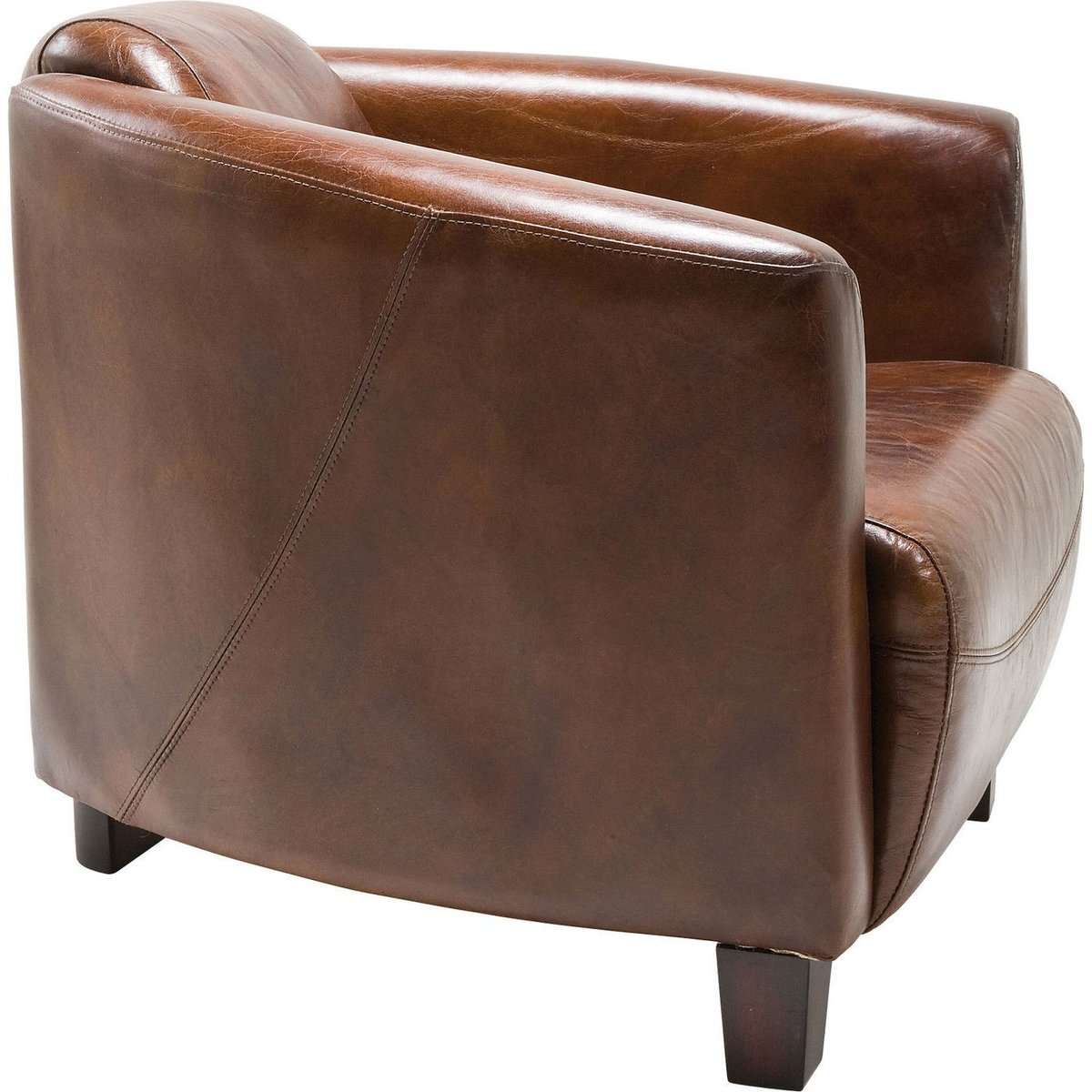 Fauteuil en cuir, CIGAR LOUNGE marron foncé, KARE DESIGN