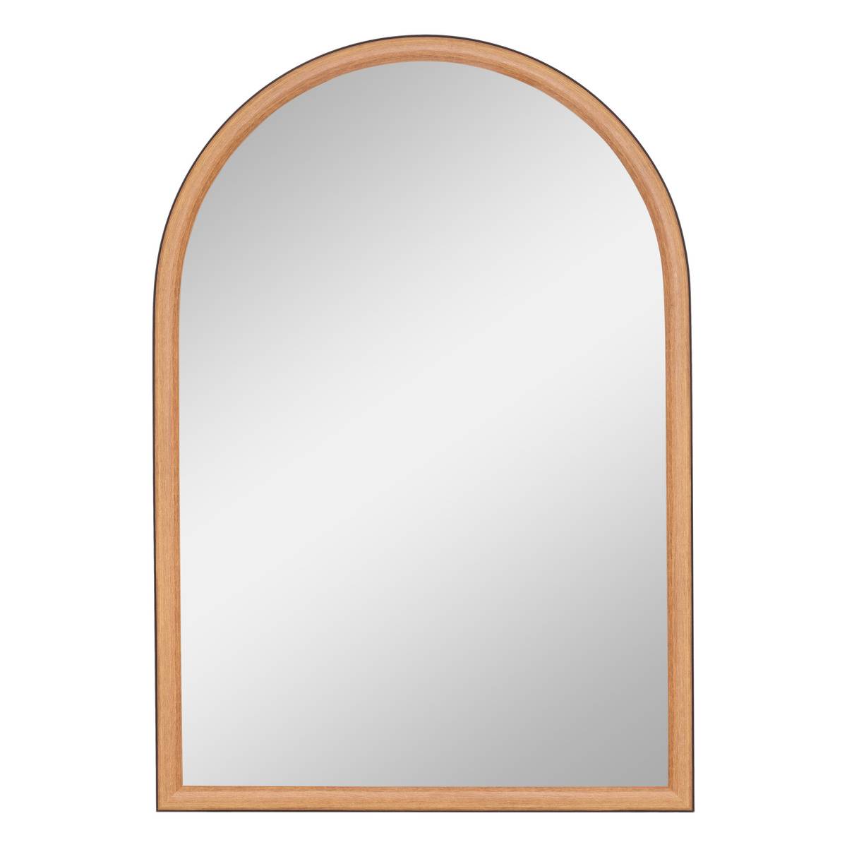 Miroir arche grand format effet bois TANYA marron, ATMOSPHERA