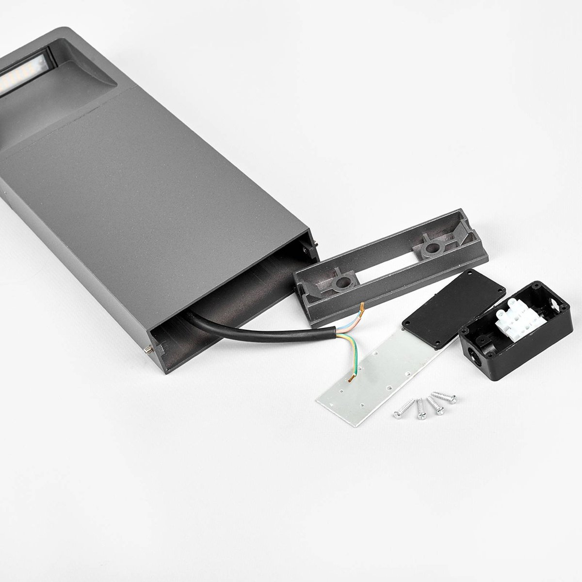 Luminaire extérieur en aluminium moderneLED anthracite, LUCANDE