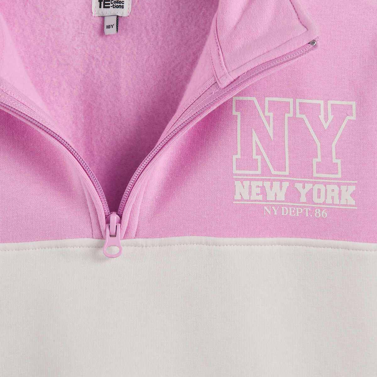 Fleece High Neck Sweatshirt and Joggers Outfit pink, LA REDOUTE COLLECTIONS