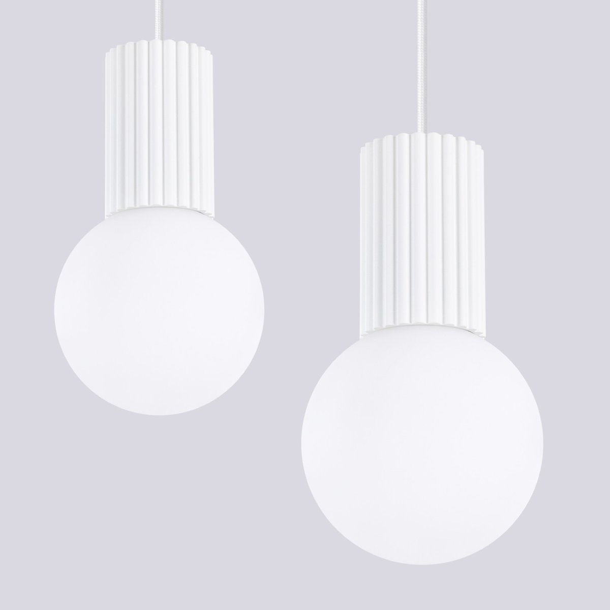 Suspension Aluminium Blanc G9 2 Halo blanc, EDEN