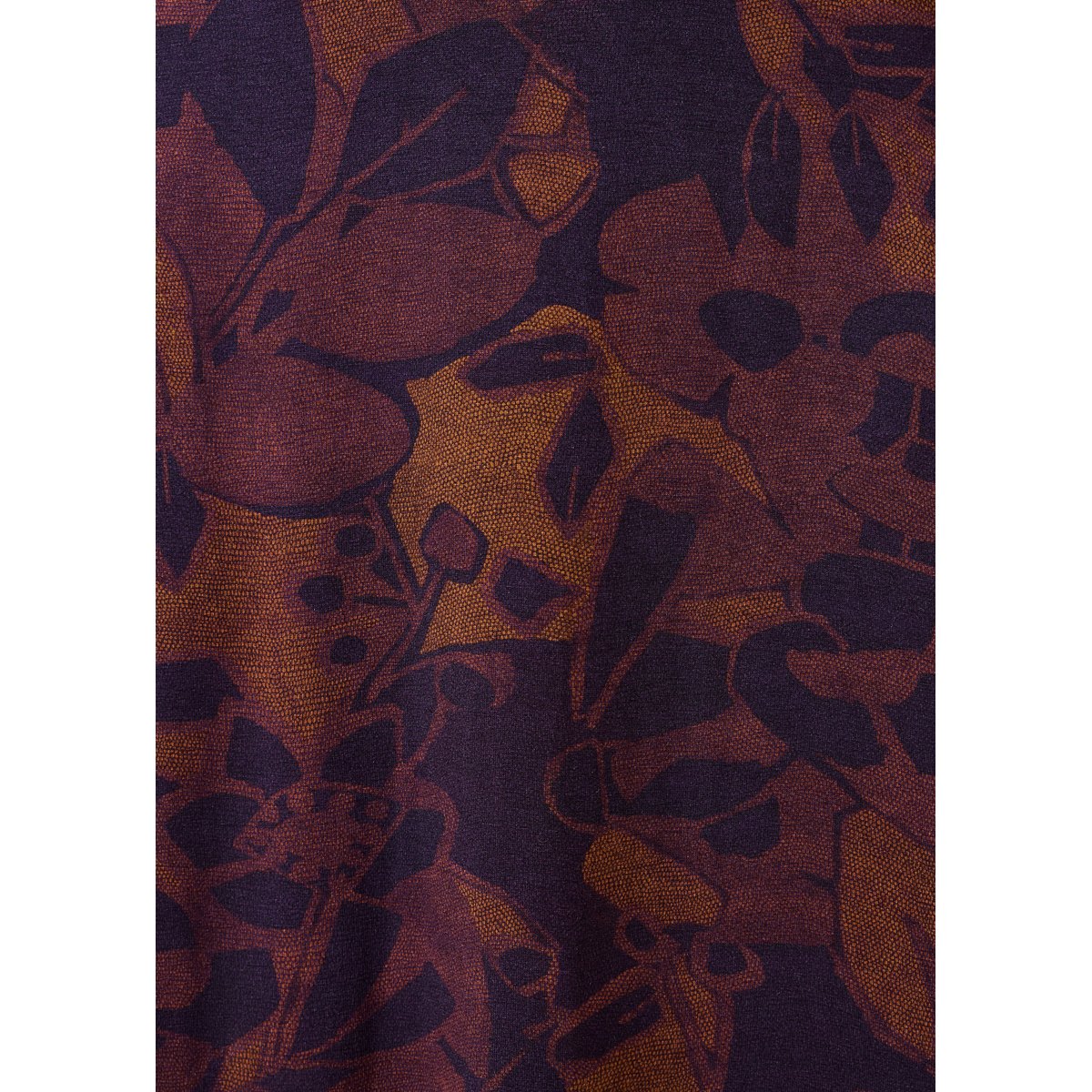 Robe longue à imprimé manches longues viola/tandoori, LA FEE MARABOUTEE