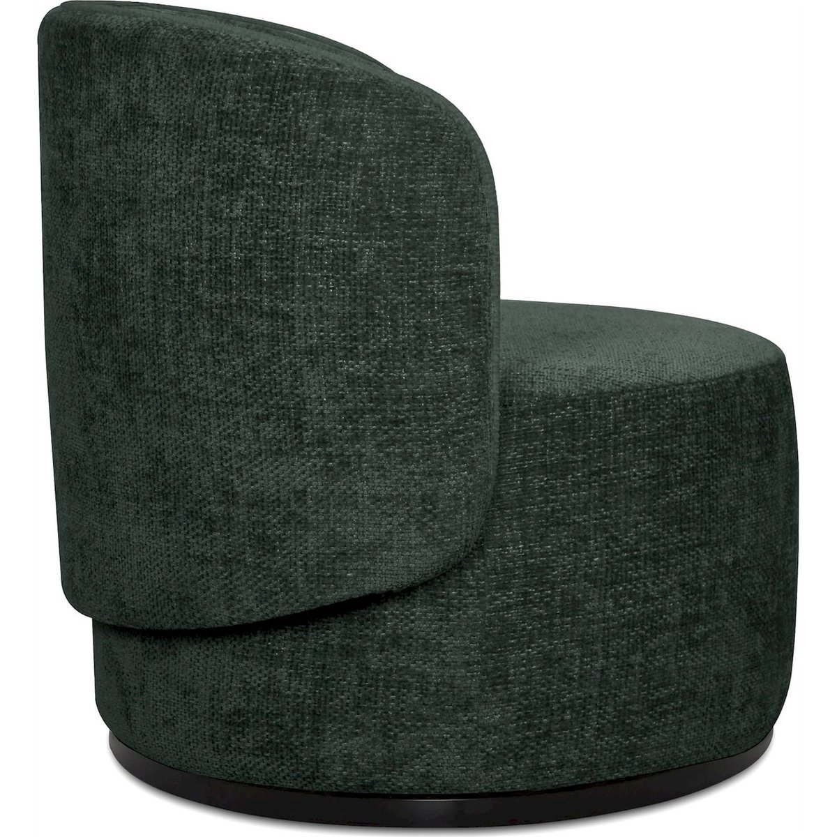Fauteuil pivotant arrondi collection ZAMBINI beige chenille, RECOLLECTION