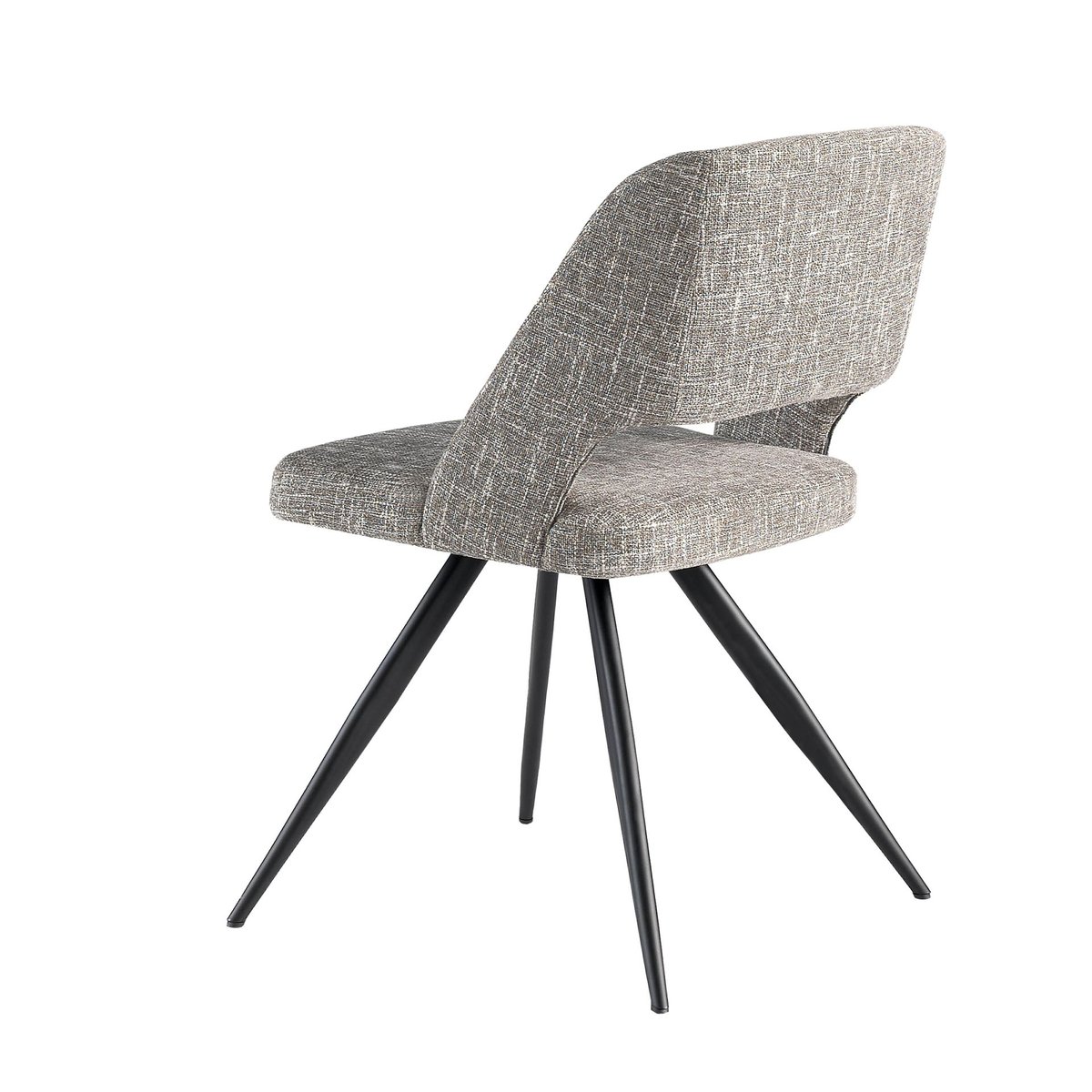 Chaise pivotante en tissu gris | noir, ANGEL CERDA