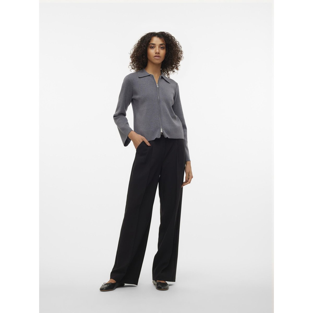 Cardigan dark grey melange 1, VERO MODA