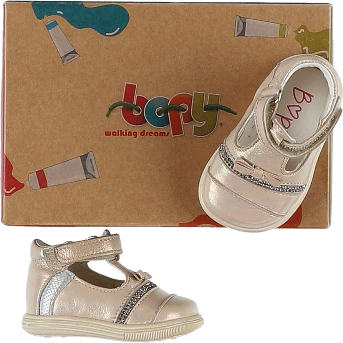 Chaussures irisé -  Très bon état champagne, BOPY