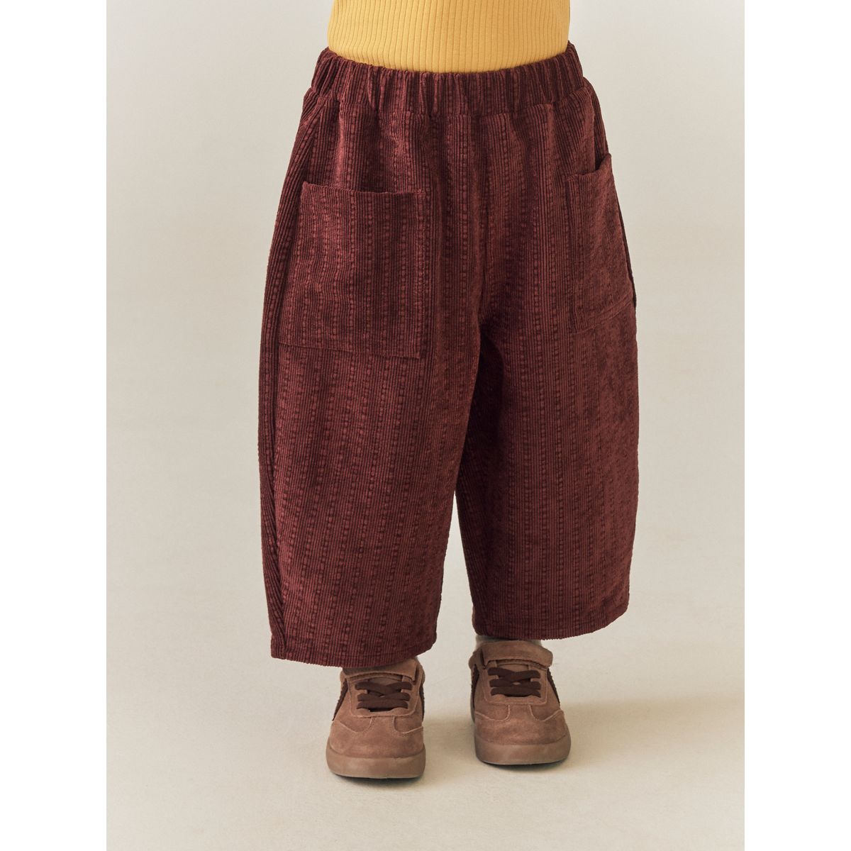 Pantalon doux en velours côtelé marron chocolat, NEXT