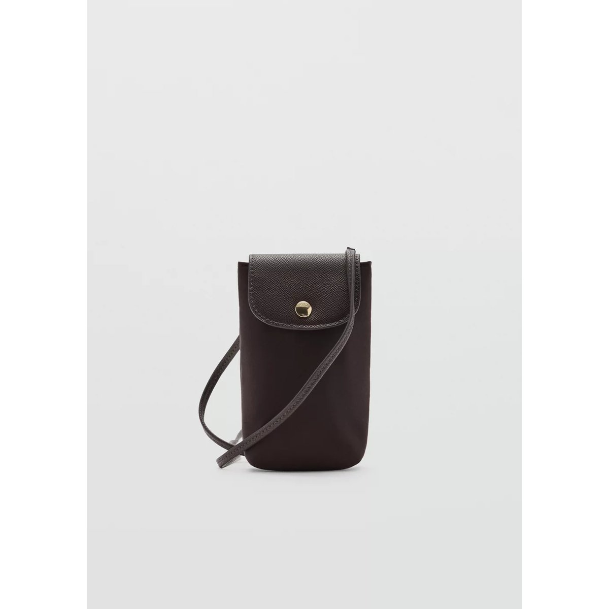 Housse téléphone portable nylon chocolat, MANGO