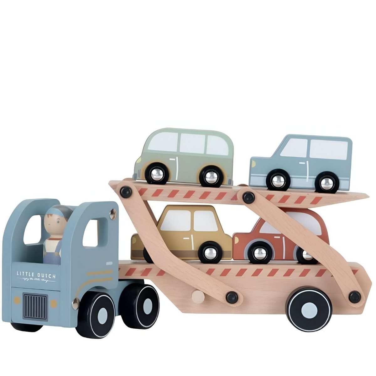 Camion porte-voiture multicolore, LITTLE DUTCH