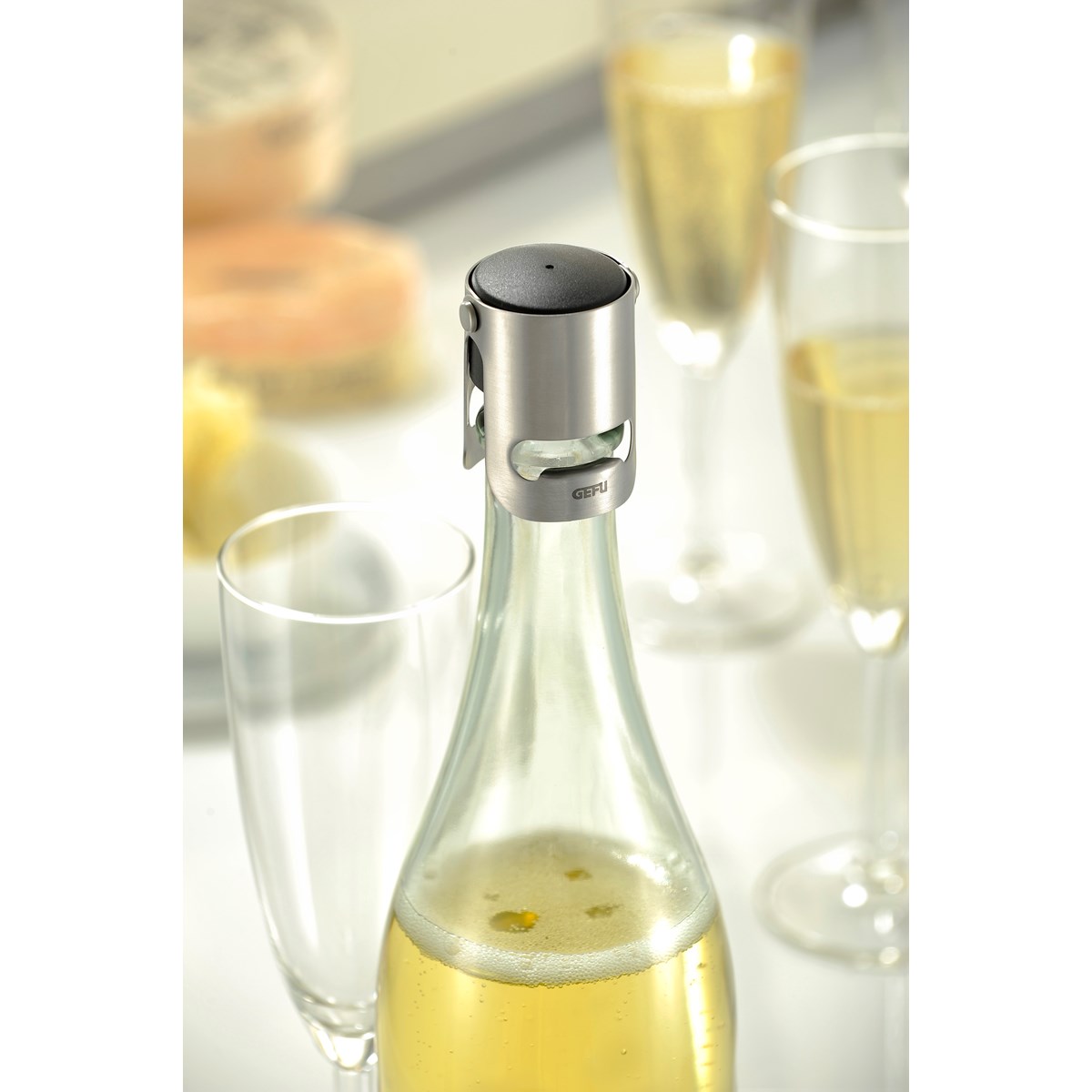 Bouchon de bouteille de mousseux Champagne SPARKY argent, GEFU