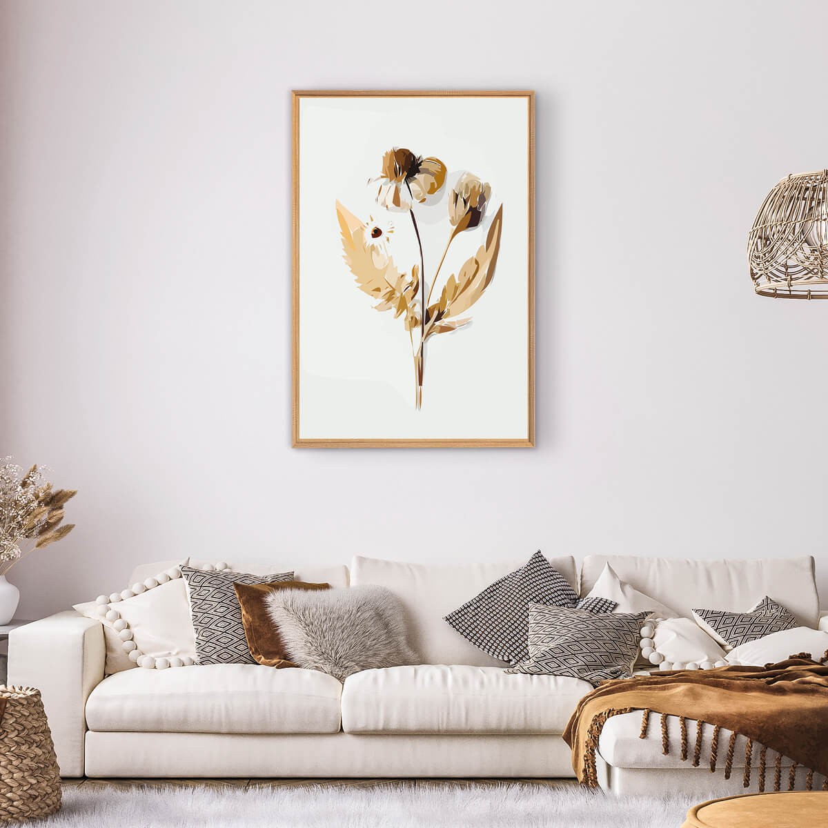 Tableau Mural Encadré Illustration Florale FLEUR tableaux encadrés, CEANOTHE