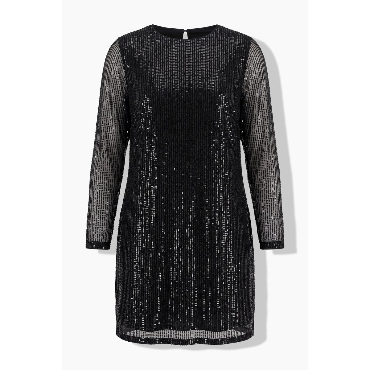 Robe mini avec paillettes et franges noir, STUDIO UNTOLD