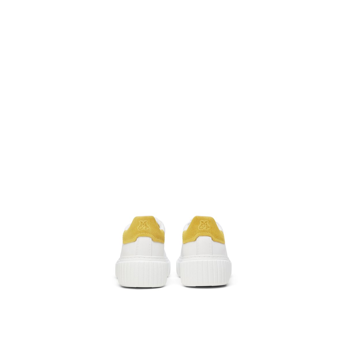 Baskets en cuir de vache jaune moyen, MARC O'POLO