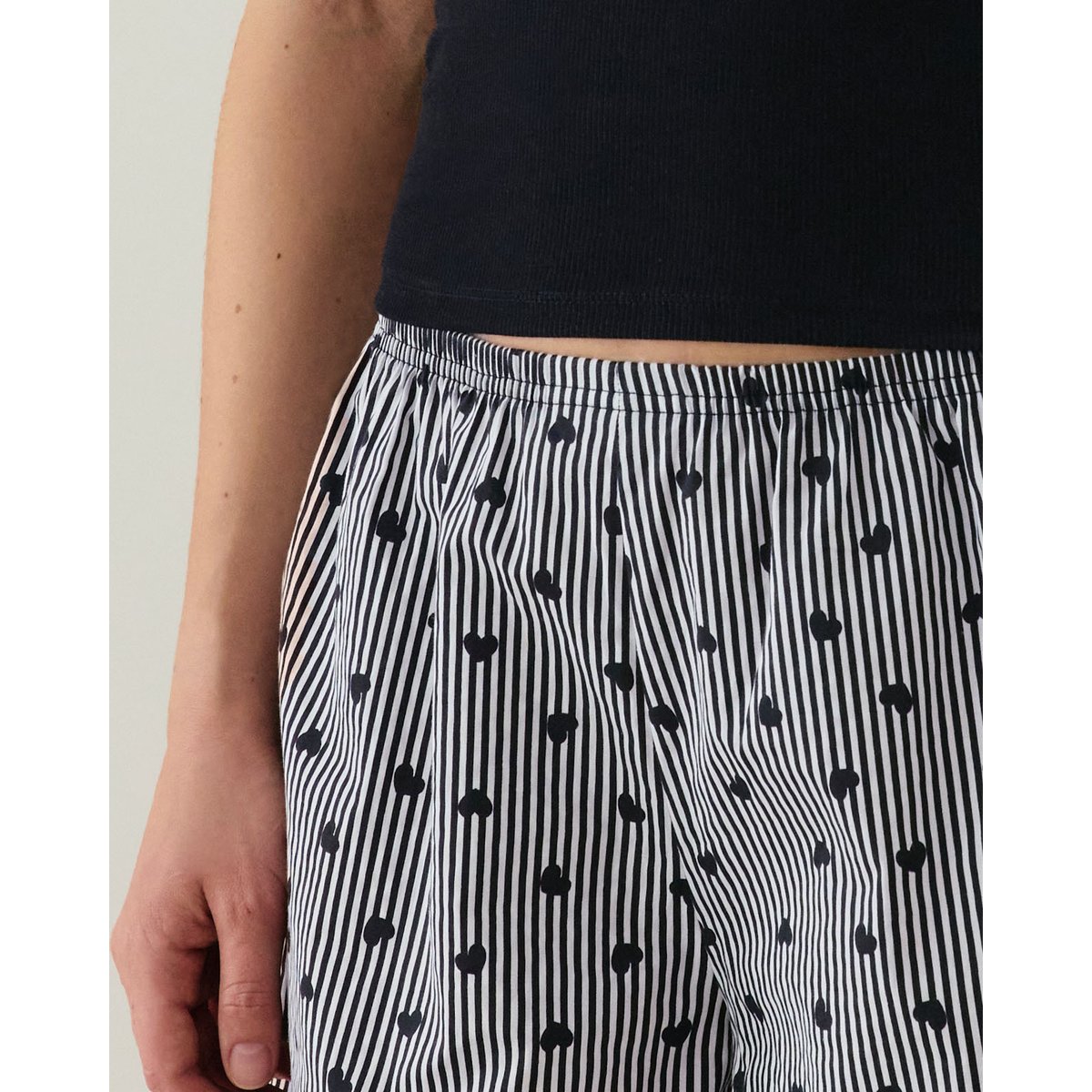 Short en coton à motifs fraises blanc NIGHTPOPIZ noir, UNDIZ
