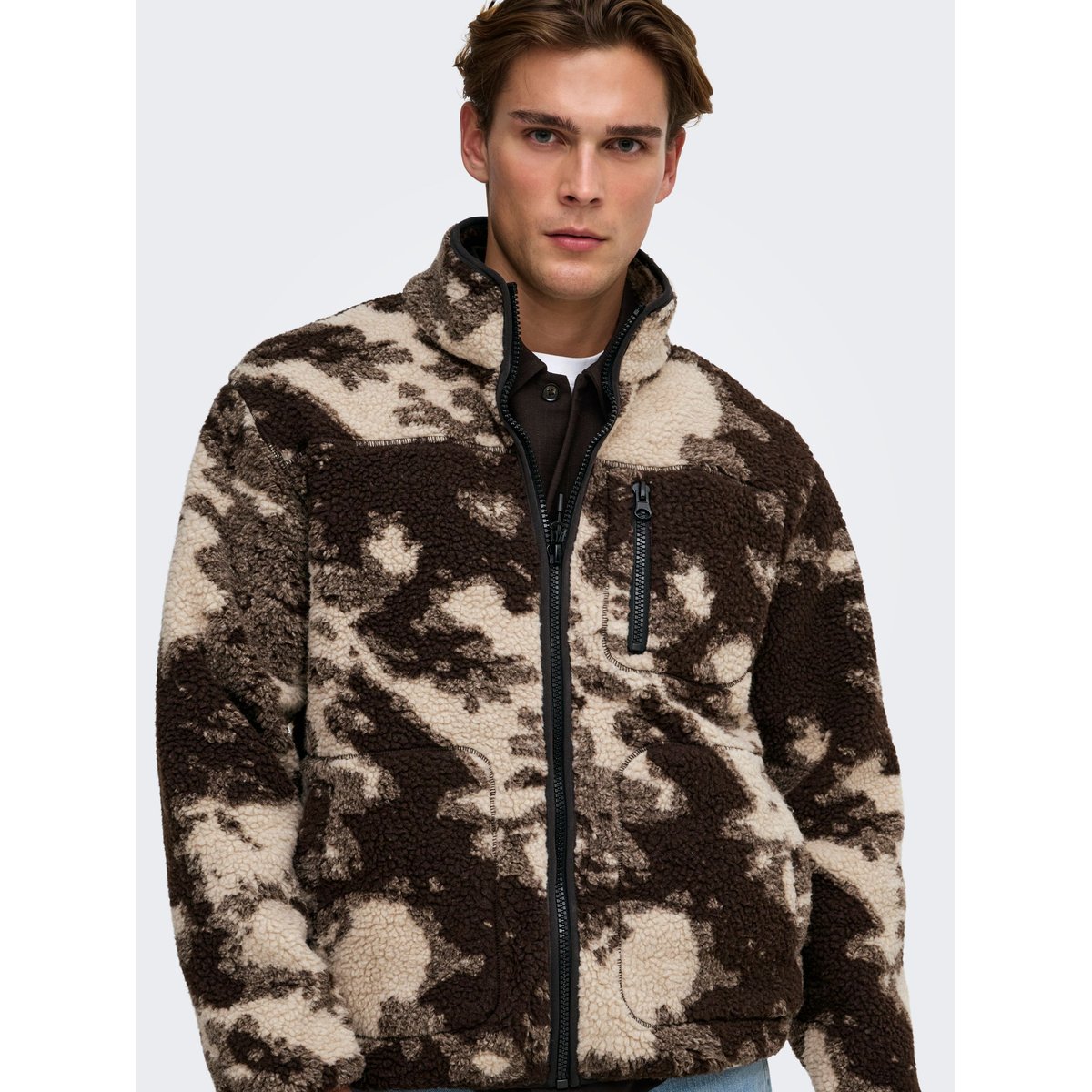 Veste En Polaire marron - coffee bean 1, ONLY & SONS