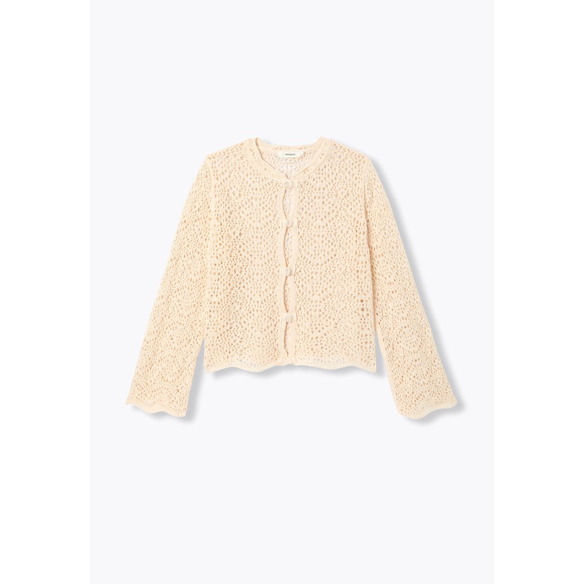 Cardigan court en crochet ecru, PROMOD