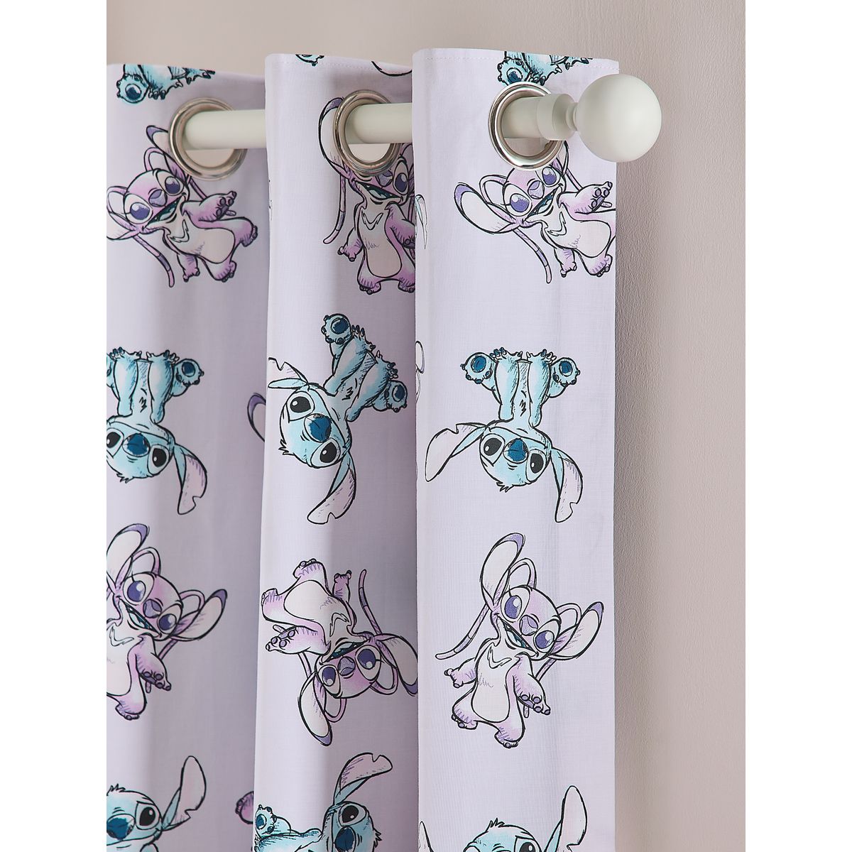Rideaux occultants à œillets lilo et stitch rose, NEXT
