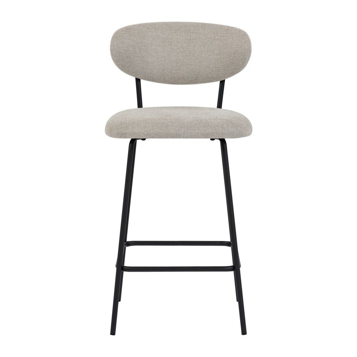 Chaise snack en tissu gris fonce beige, ZAGO
