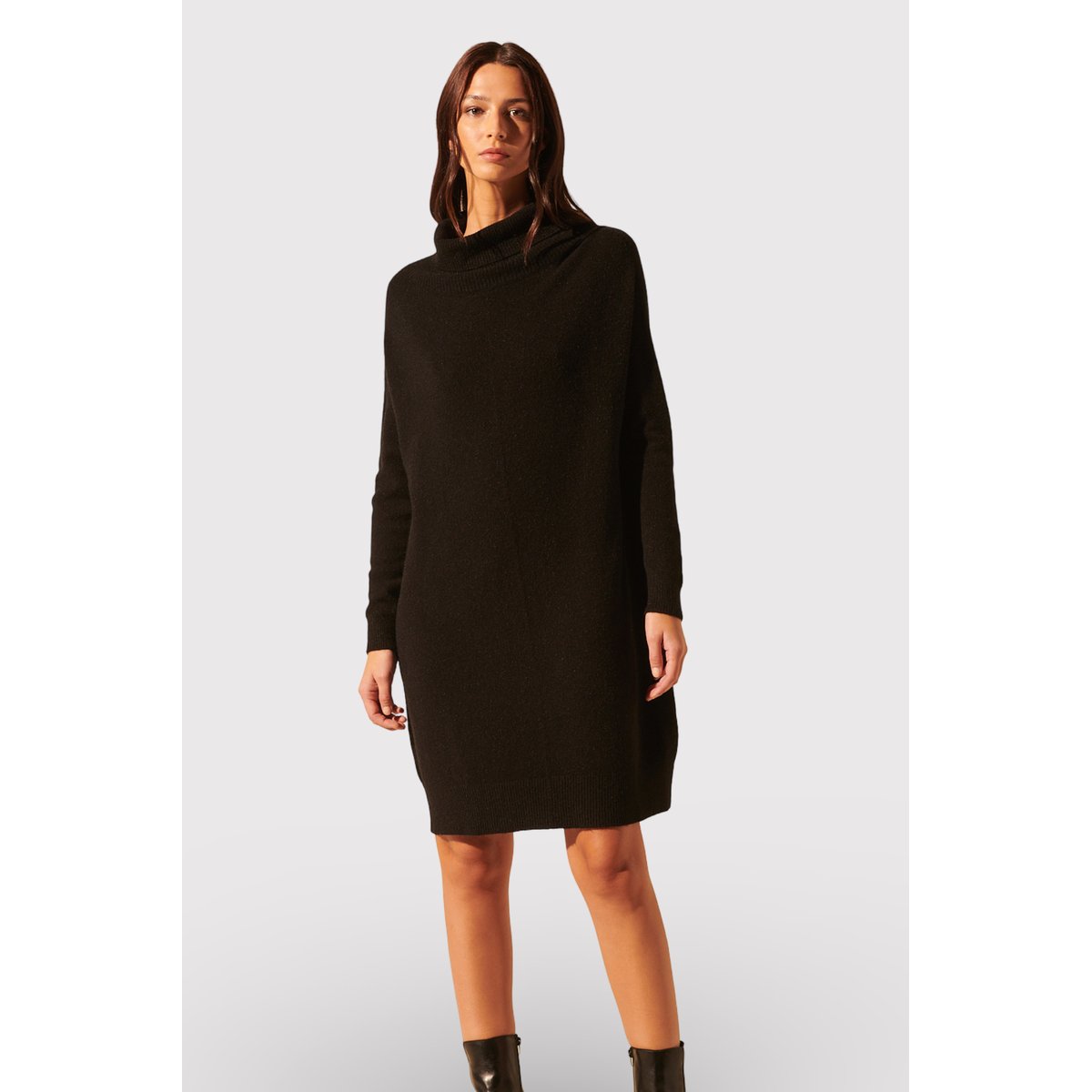 Robe pull maille CORY noir, BENOA