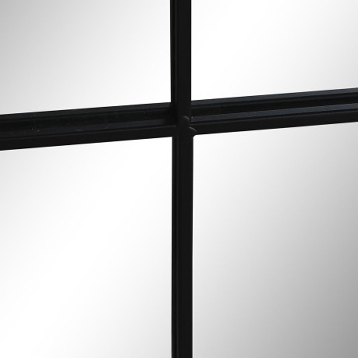 Miroir mural fenêtre métal noir 90x2x90cm noir, WADIGA