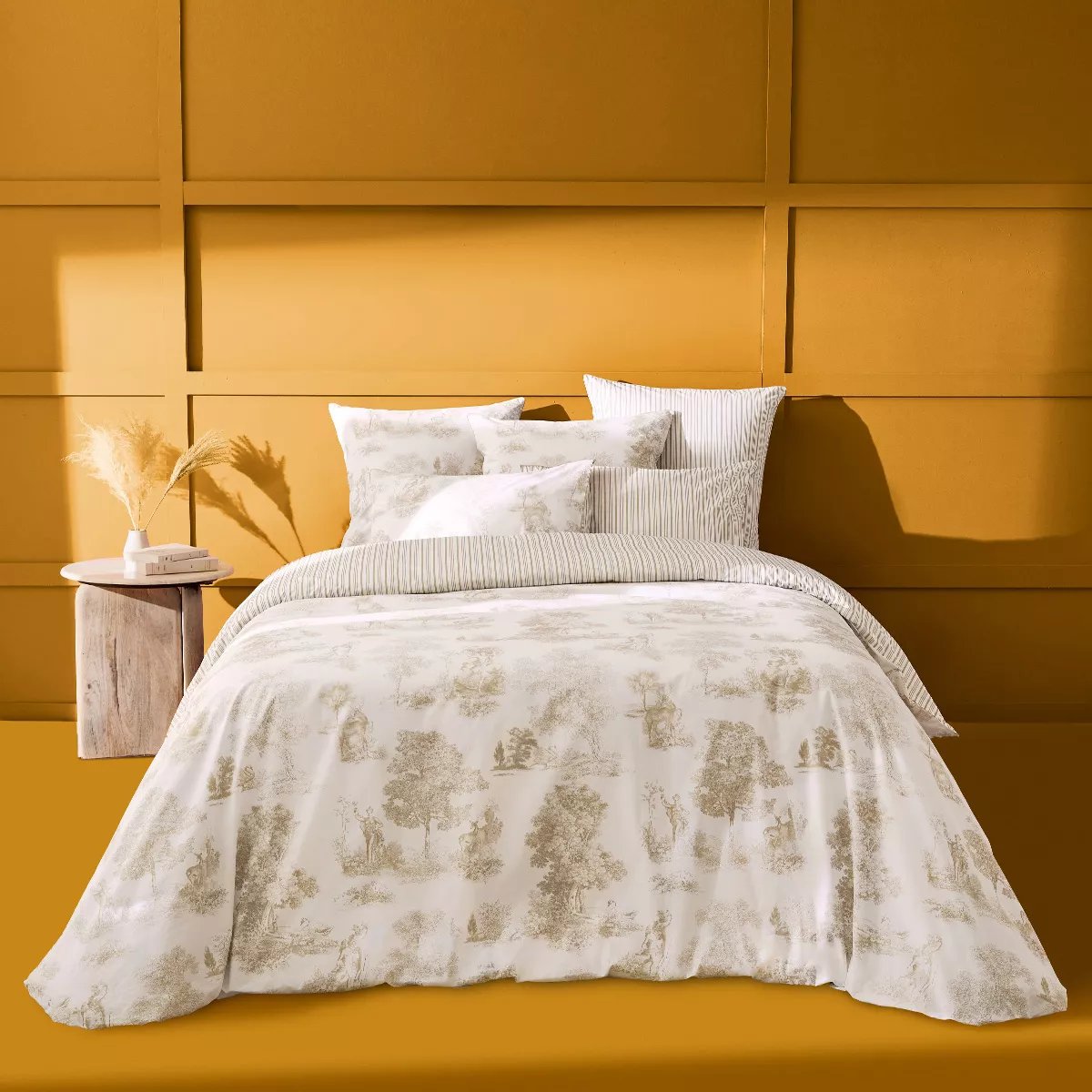 Housse de couette percale de coton POESIE naturel, GARNIER THIEBAUT