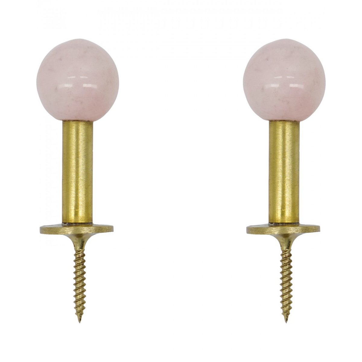 Lot de 2 patères Ball dia 2 cm rose, HOUSE DOCTOR